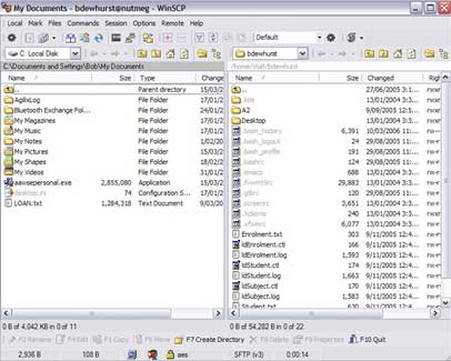 Opening an SFTP Window